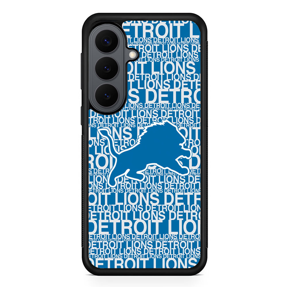 Detroit Lions Pattern Samsung Galaxy S26 Plus Case | Slim Rubber Case for Samsung Galaxy S26 Plus