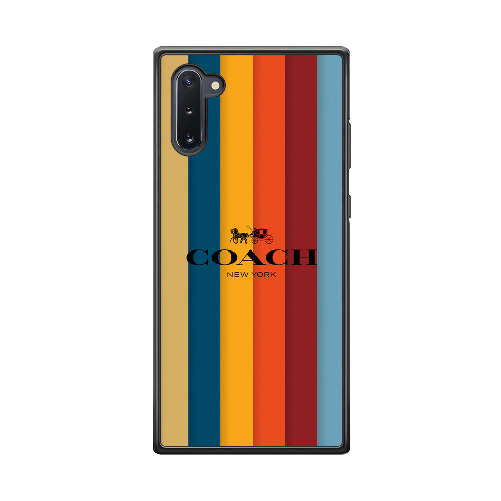 Coach Vertical Colorfull Samsung Galaxy Note 10 Case | Slim Rubber Case for Samsung Galaxy Note 10