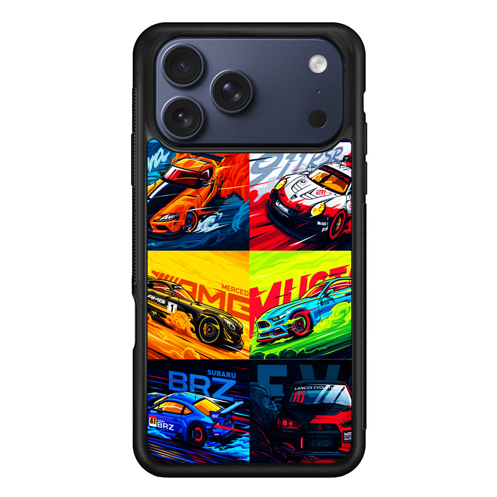 Sports Car Collection Art iPhone 17 Pro Max Case | Slim Protective Cover for iPhone 17 Pro Max