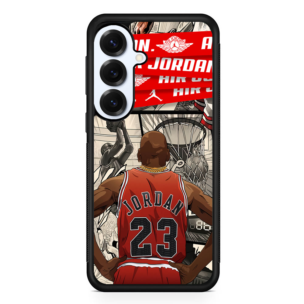 Air Jordan Looking at Victory Samsung Galaxy S25 Plus Case | Durable Samsung Galaxy S25 Plus Phone Case