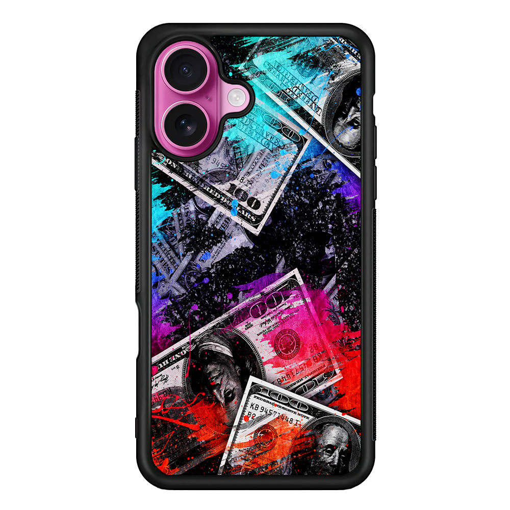 Money Bills Art Abstract iPhone 17 Case | Slim Protective Rubber Phone Cover