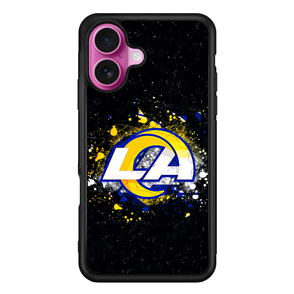 Los Angeles Rams Abstract iPhone 17 Case | Slim Protective Rubber Phone Cover