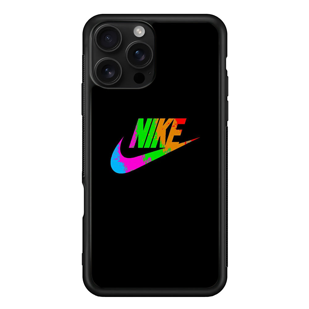 Nike Word Rainbow iPhone 16 Pro Case - Stylish Protective Cover for iPhone 16 Pro