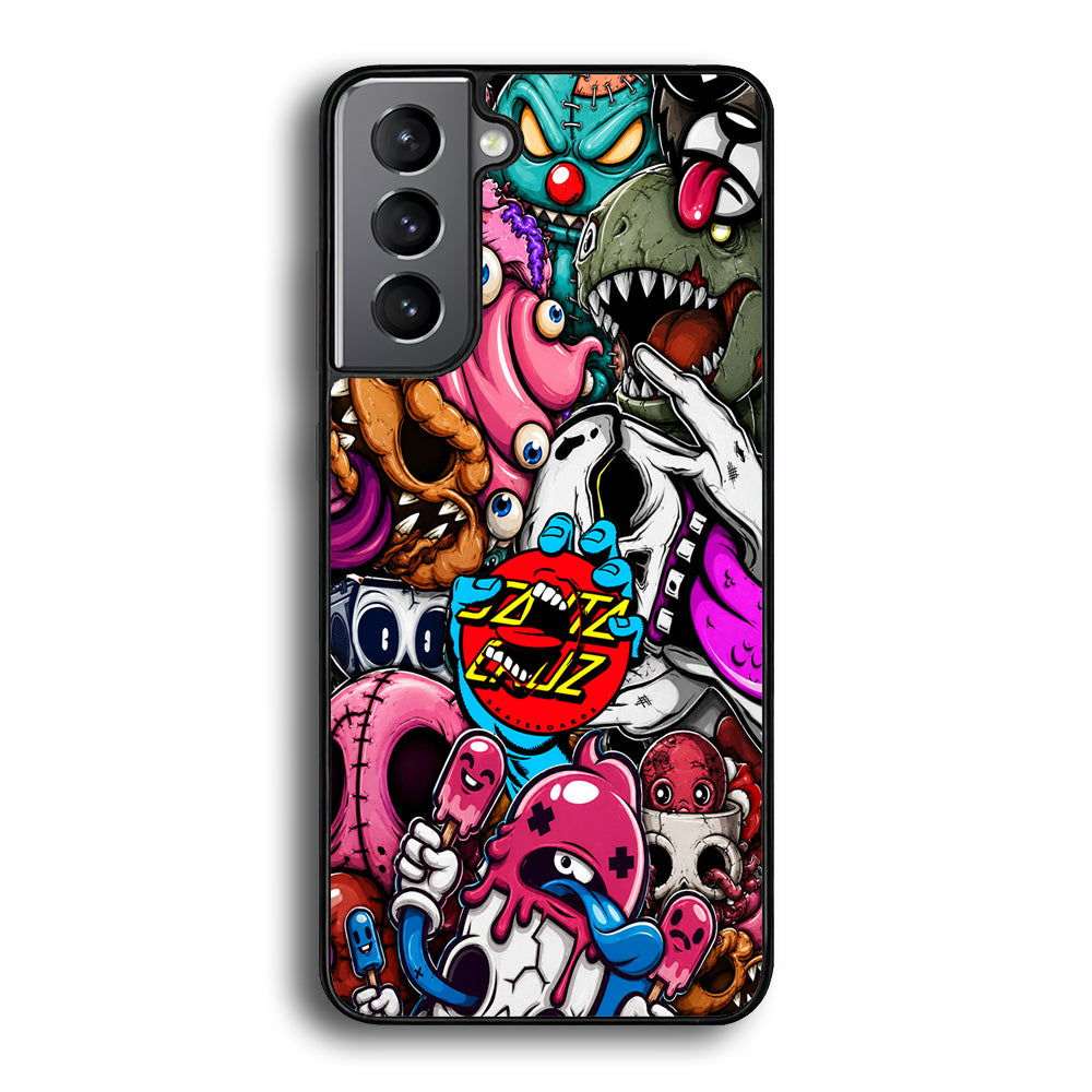 Santa Cruz Skateboard Nightmare Samsung Galaxy S21 Case | Slim Rubber Case for Samsung Galaxy S21