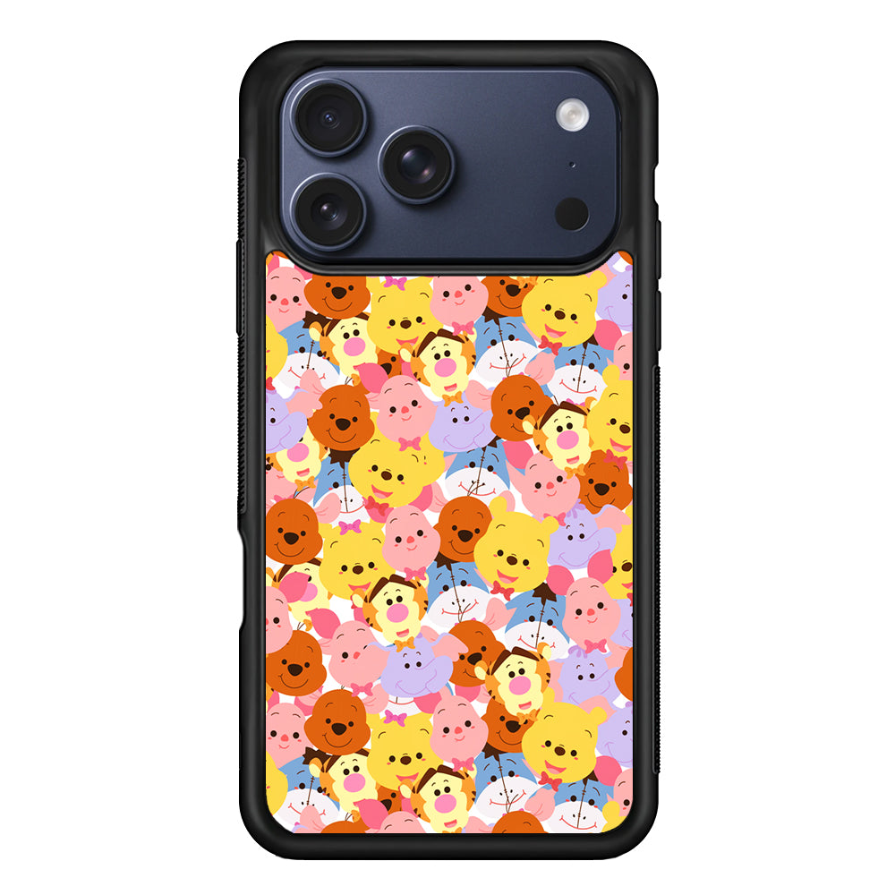Faces of Winnie The Pooh and Friends iPhone 17 Pro Max Case | Slim Protective Cover for iPhone 17 Pro Max