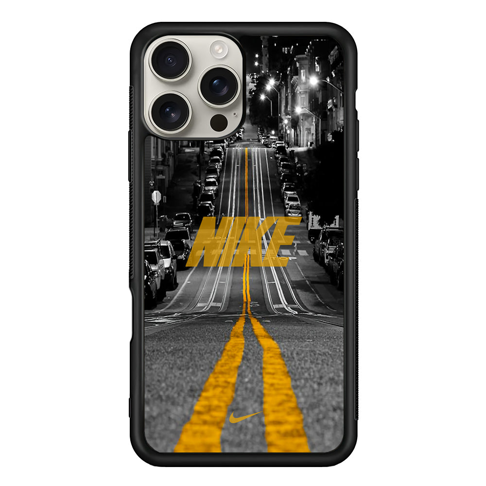 Nike Night Yellow Flames iPhone 16 Pro Max Case | Durable Everyday Protective Cover