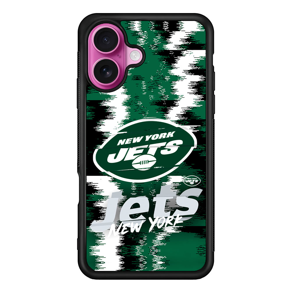 New York Jets Abstract Color iPhone 17 Case | Slim Protective Rubber Phone Cover