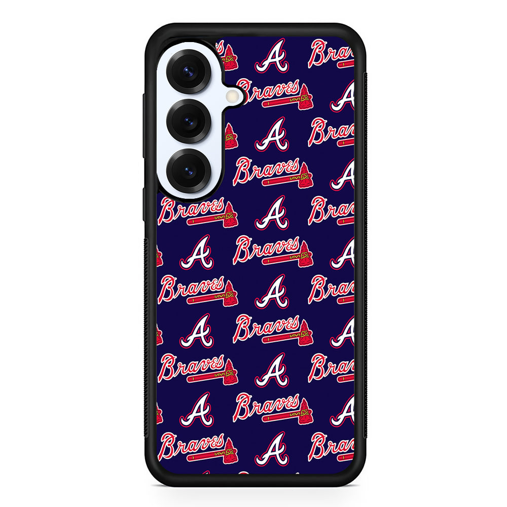 Atlanta Braves Pattern Samsung Galaxy S25 Plus Case | Slim Rubber Cover for Samsung Galaxy S25 Plus