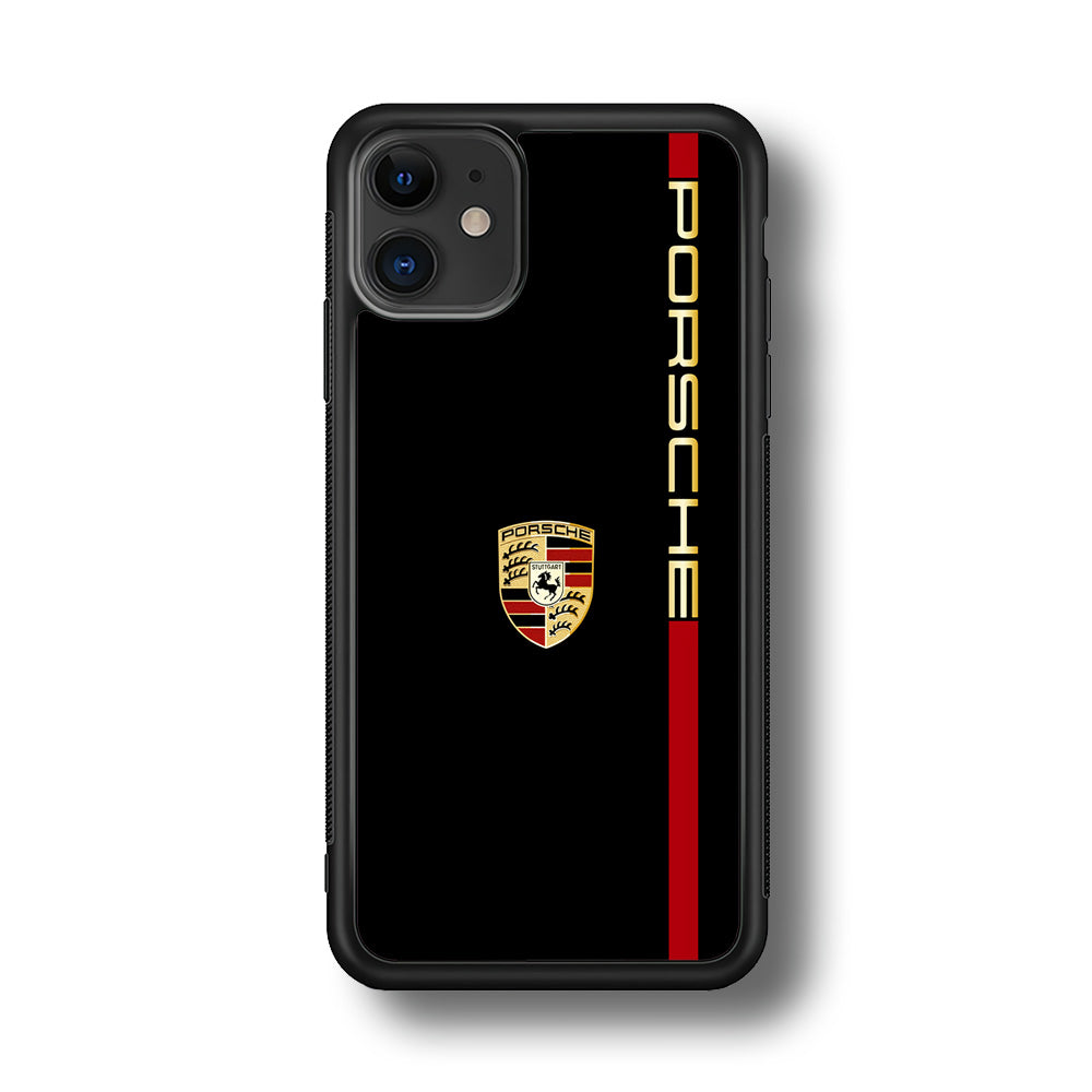 Porsche Car Logo Luxury iPhone 12 Case | Slim Rubber Case for iPhone 12