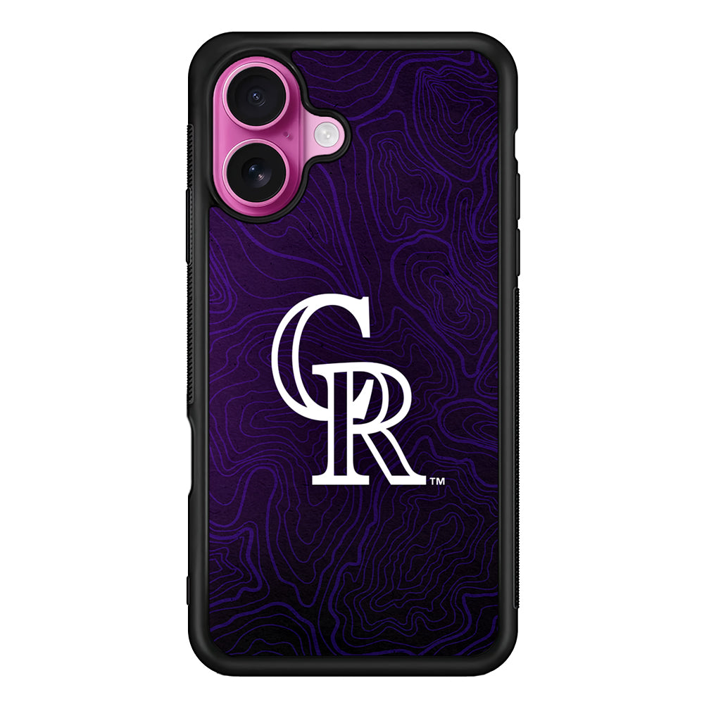 Colorado Rockies Abstract iPhone 17 Case | Slim Protective Rubber Phone Cover