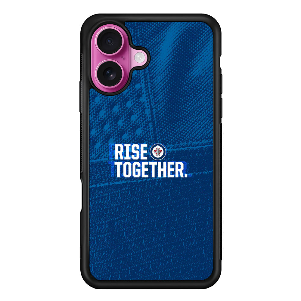 Winnipeg Jets Rise Together iPhone 17 Case | Slim Protective Rubber Phone Cover