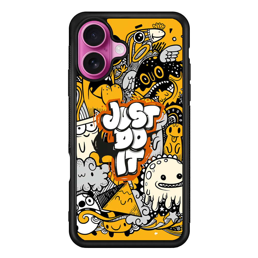 Nike Make Smile with Doodle iPhone 17 Case - Slim Rubber Case for iPhone 17