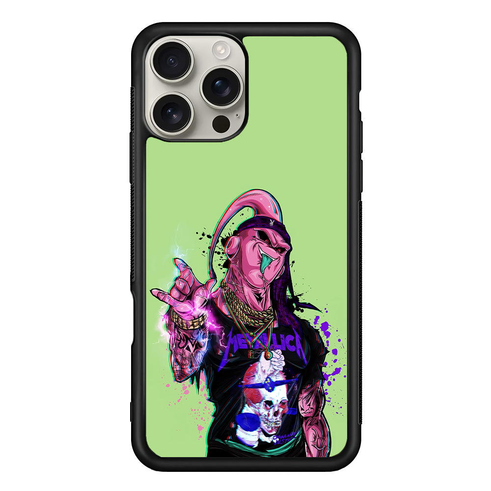 Majin Buu Metallica Style iPhone 16 Pro Max Case | Stylish Protective Case for iPhone 16 Pro Max