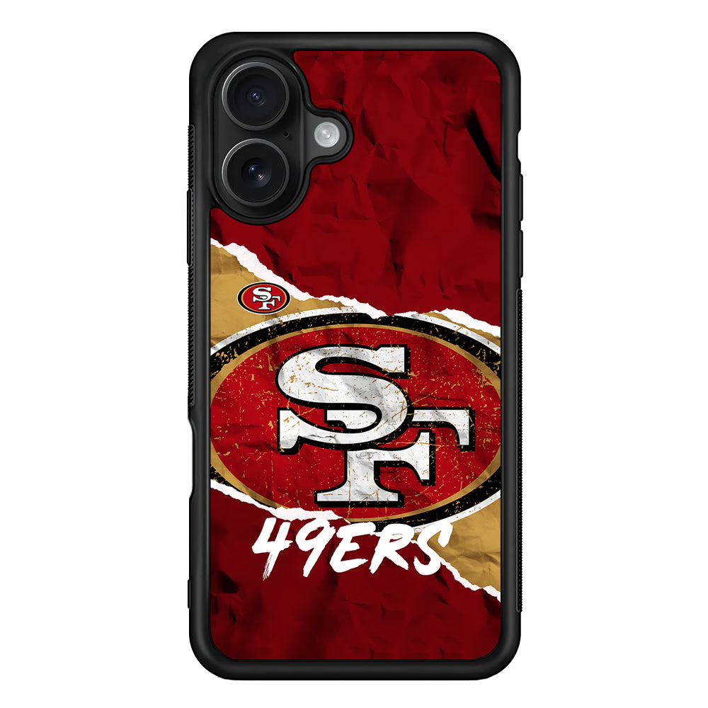 San Francisco 49ers Abstract iPhone 16 Case - Oxvistore