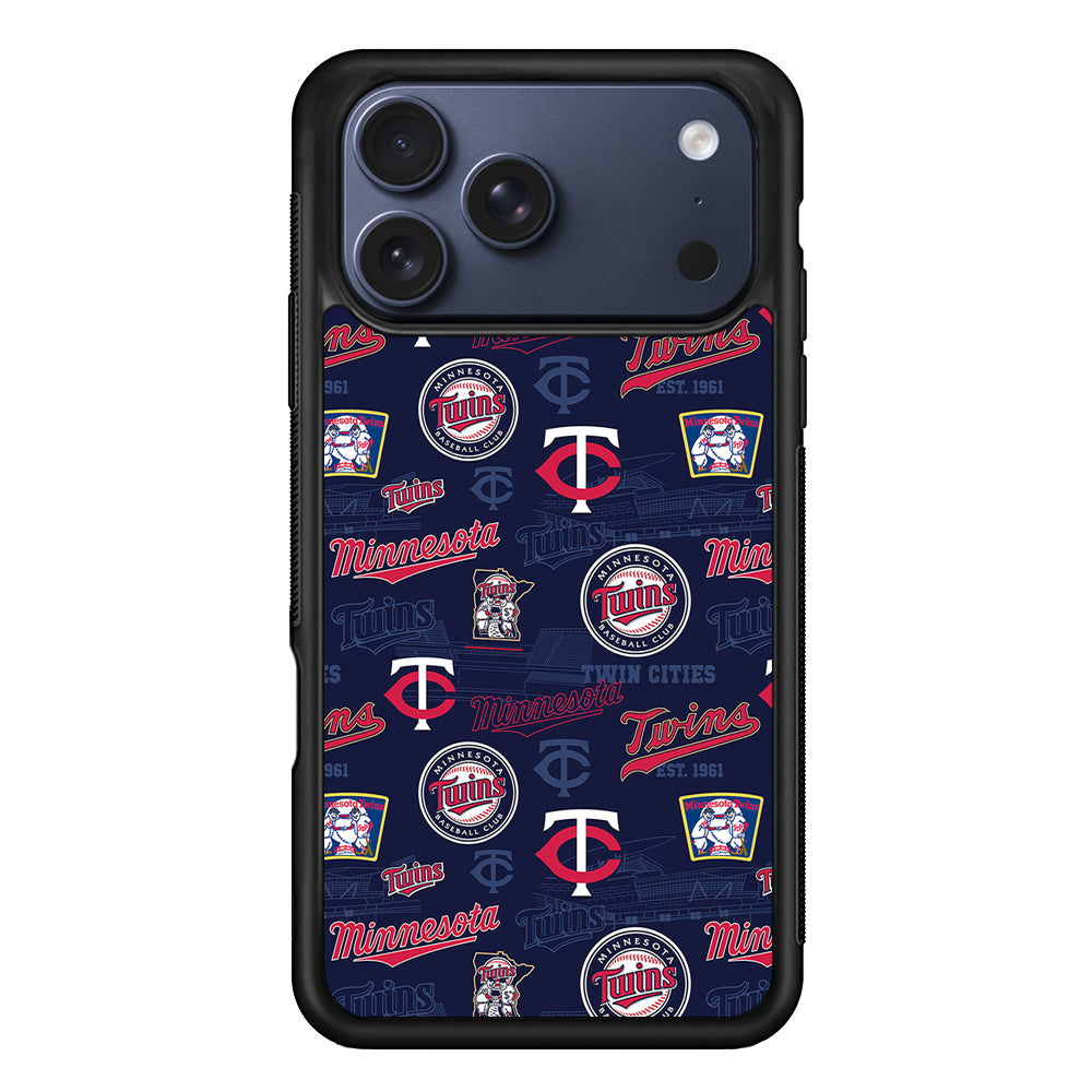 Minnesota Twins Pattern iPhone 17 Pro Max Case | Slim Protective Cover for iPhone 17 Pro Max