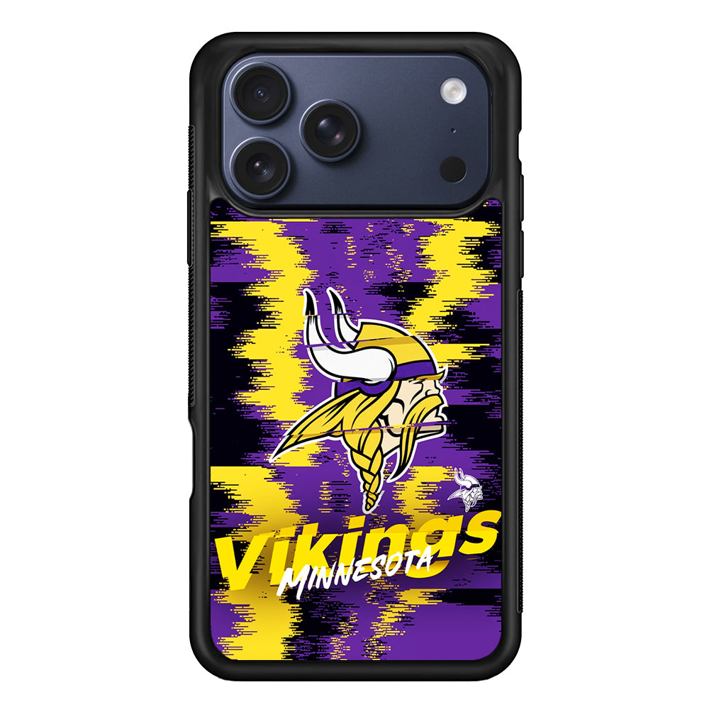 Minnesota Vikings Abstract Color iPhone 17 Pro Max Case | Slim Protective Cover for iPhone 17 Pro Max