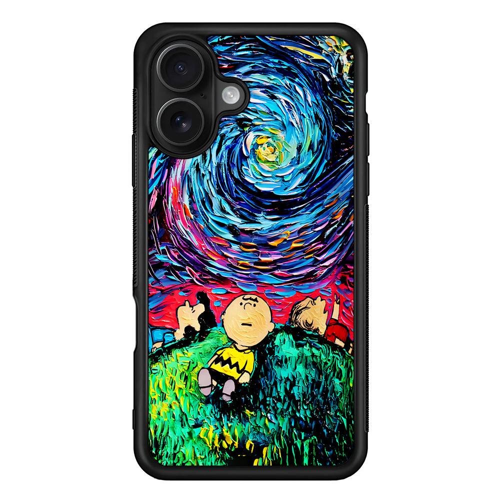 Charlie Friends Starry Night iPhone 16 Case - Oxvistore