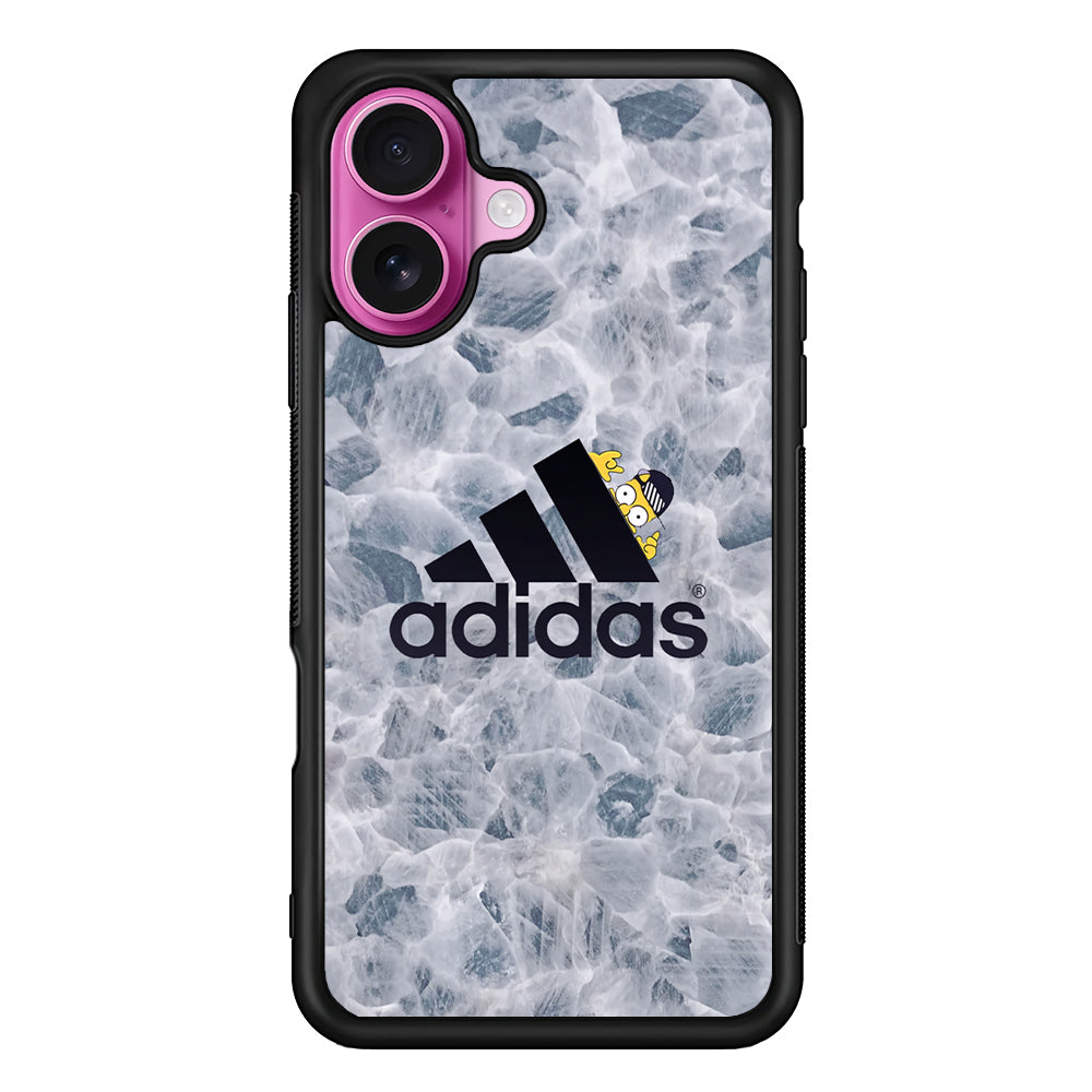 Adidas Logo with Simpson iPhone 17 Case - Slim Rubber Case for iPhone 17