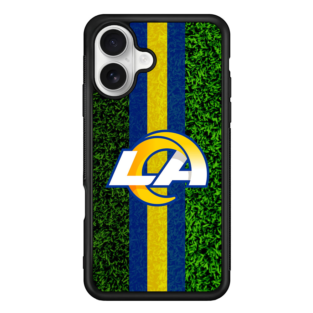 Los Angeles Rams Grassy iPhone 16 Plus Case | Durable Protective Rubber Cover