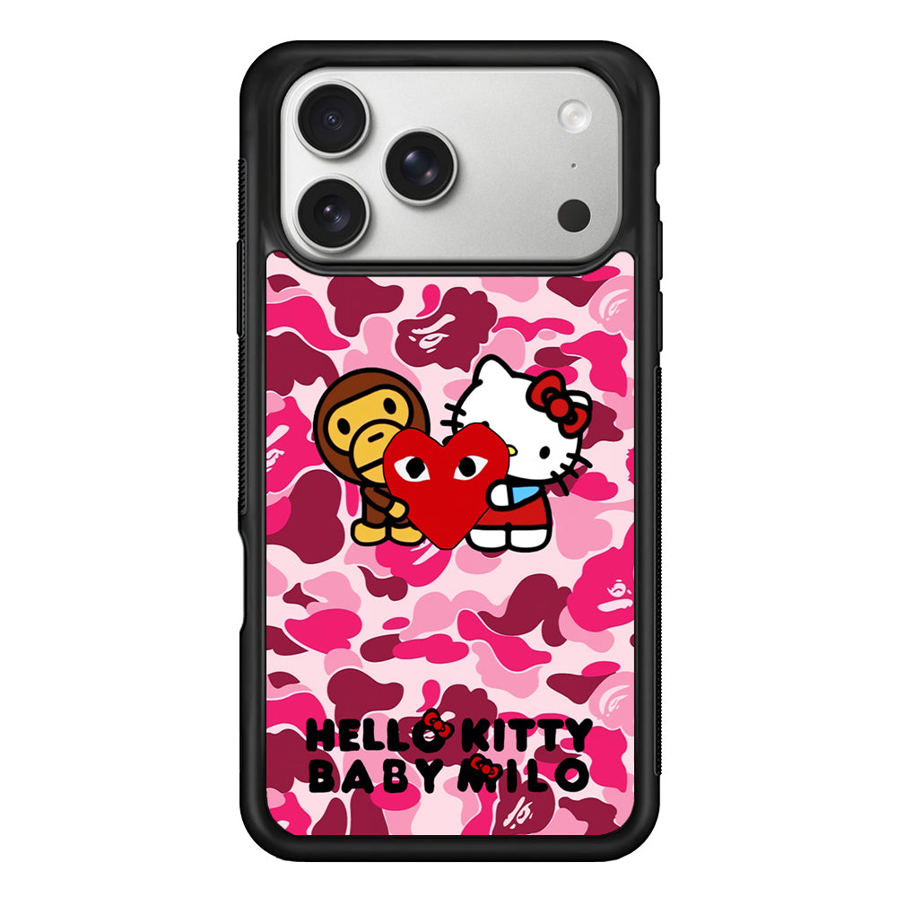 Bape Baby Milo X Hello Kitty iPhone 17 Pro Case | Slim Rubber Case for iPhone 17 Pro