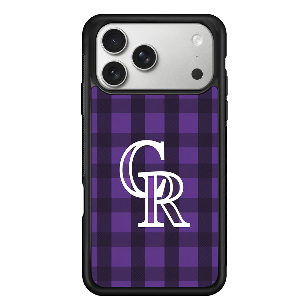 Colorado Rockies Pattern iPhone 17 Pro Case | Slim Rubber Case for iPhone 17 Pro
