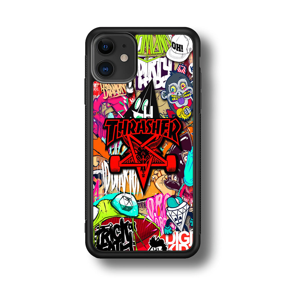 Thrasher Gang Assembly iPhone 12 Case | Slim Rubber Case for iPhone 12