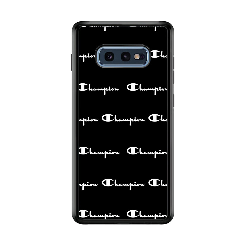Champion Bland And White Samsung Galaxy S10E Case | Slim Rubber Case for Samsung Galaxy S10E
