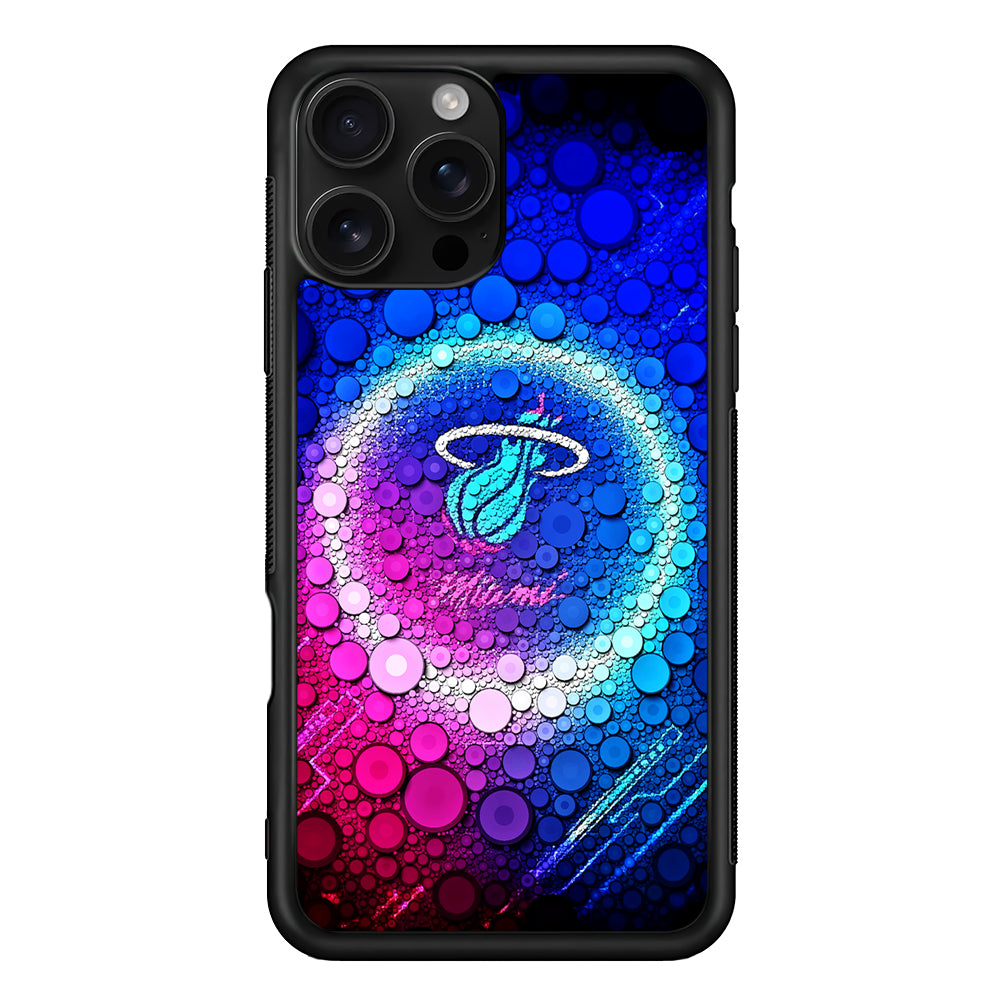Miami Heat Bubble iPhone 16 Pro Case | Durable Protective Case for iPhone 16 Pro