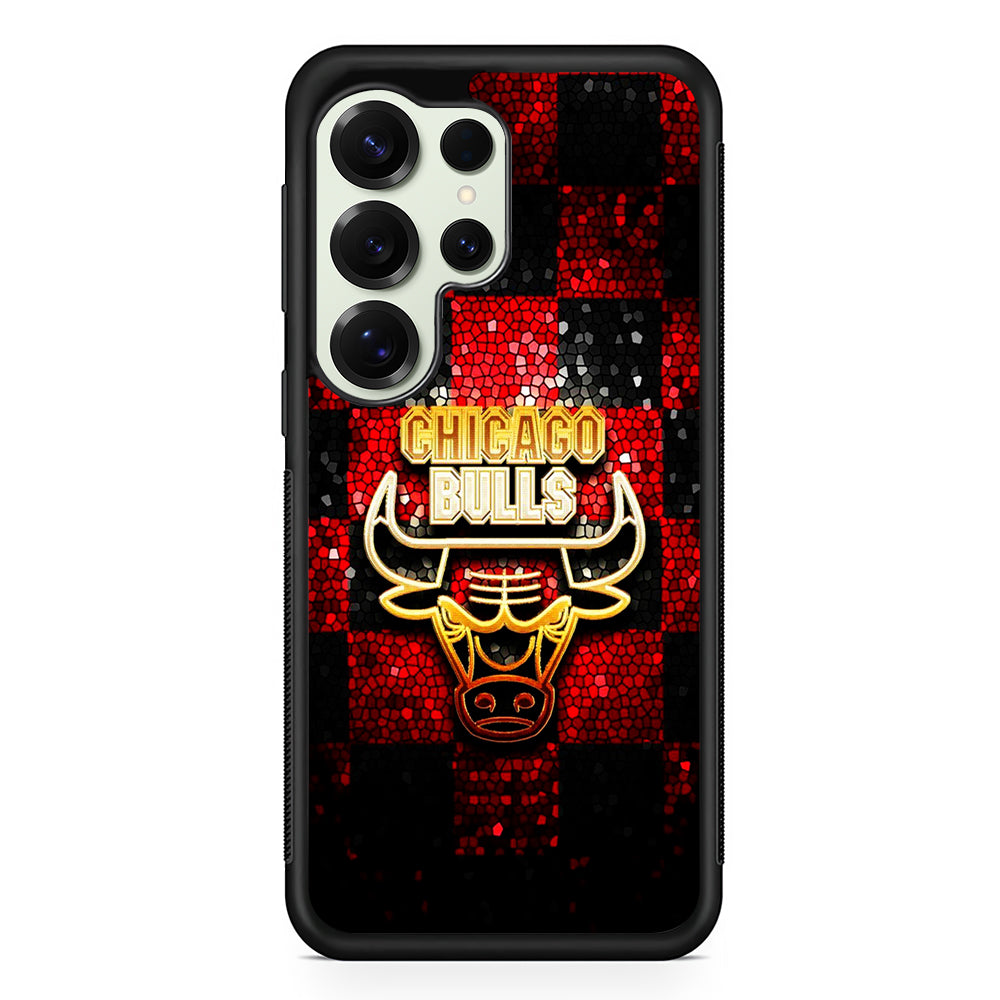 Chicago Bulls Glitter Samsung Galaxy S25 Ultra Case | Durable Rubber Case for Samsung Galaxy S25 Ultra