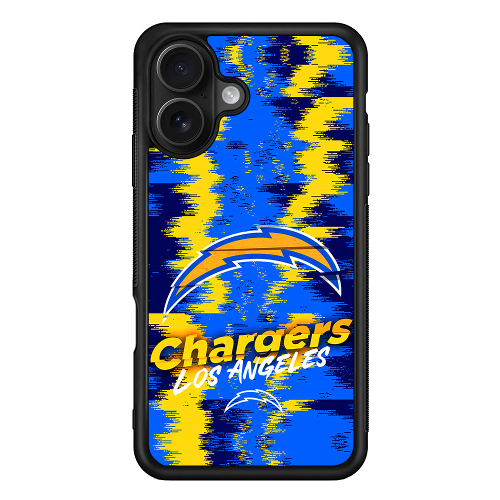 Los Angeles Chargers Abstract Color iPhone 16 Case - Oxvistore