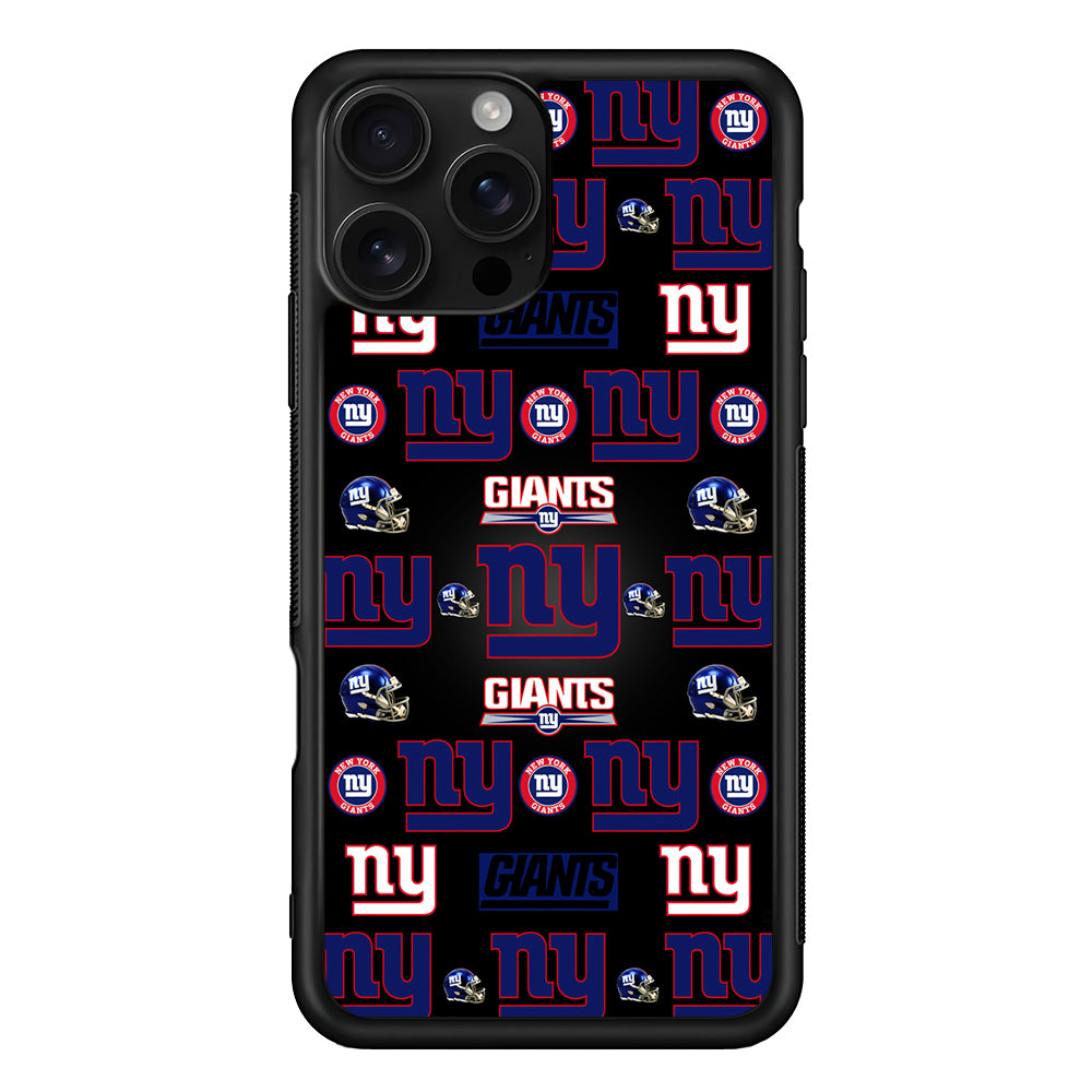 New York Giants Logo Pattern iPhone 16 Pro Case | Durable Protective Case for iPhone 16 Pro