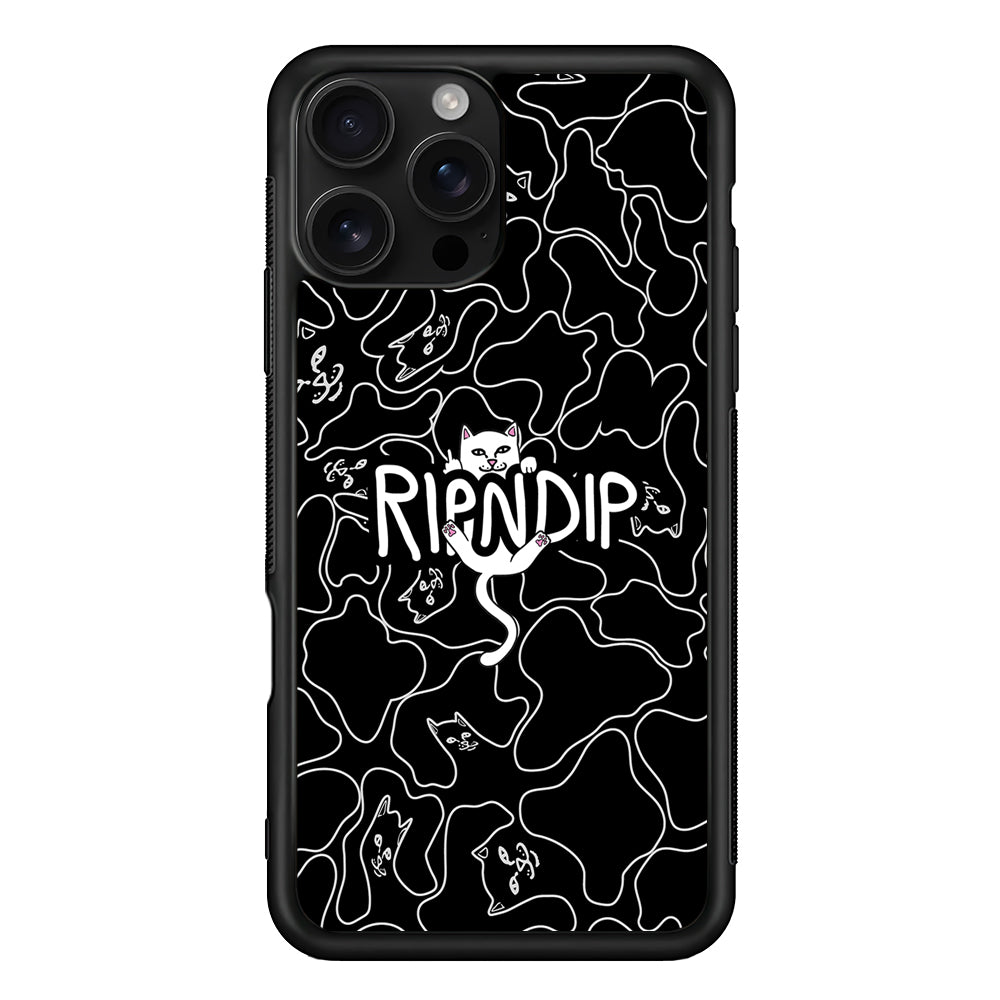 Rip N Dip Black Camo iPhone 16 Pro Case | Slim Rubber Case for iPhone 16 Pro