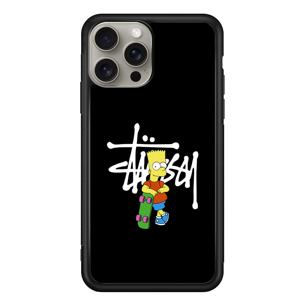 Stussy Simpson Skate iPhone 15 Pro Case | Slim Rubber Case for iPhone 15 Pro