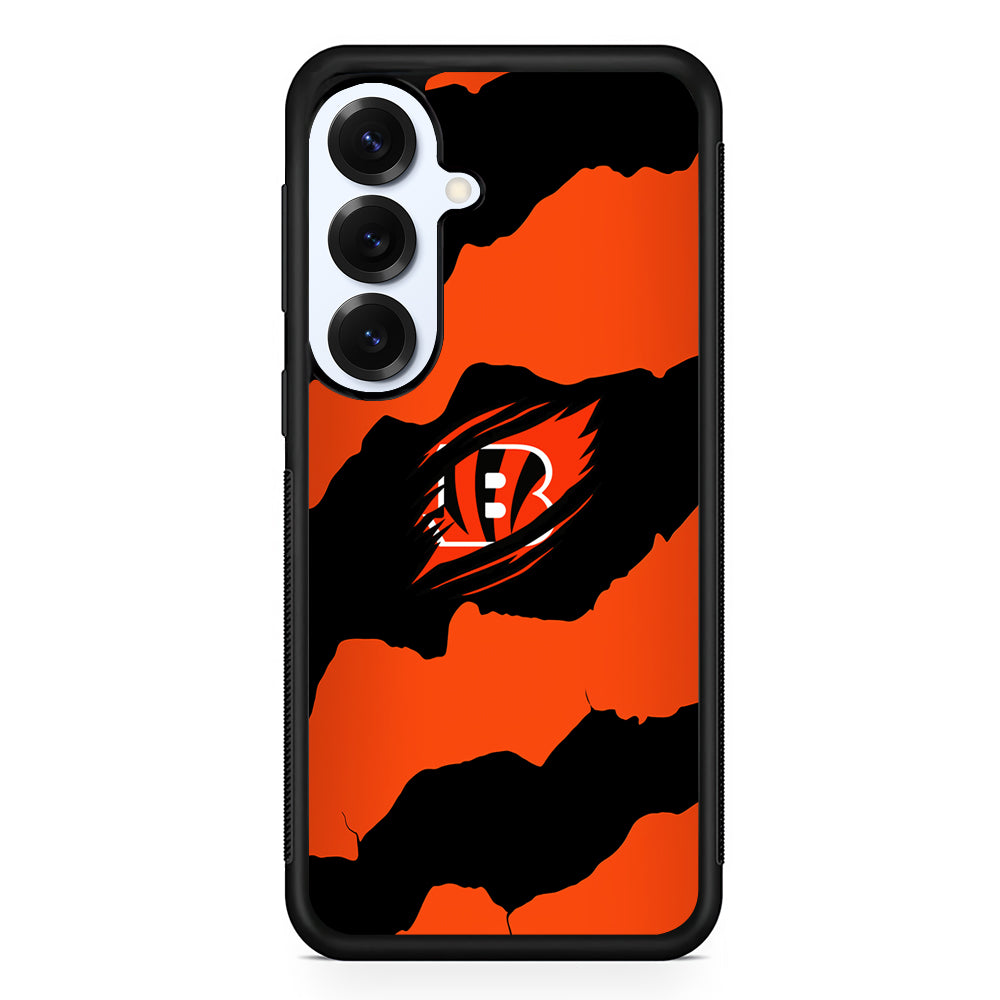 Cincinnati Bengals Pattern Samsung Galaxy S25 Plus Case | Slim Rubber Cover for Samsung Galaxy S25 Plus