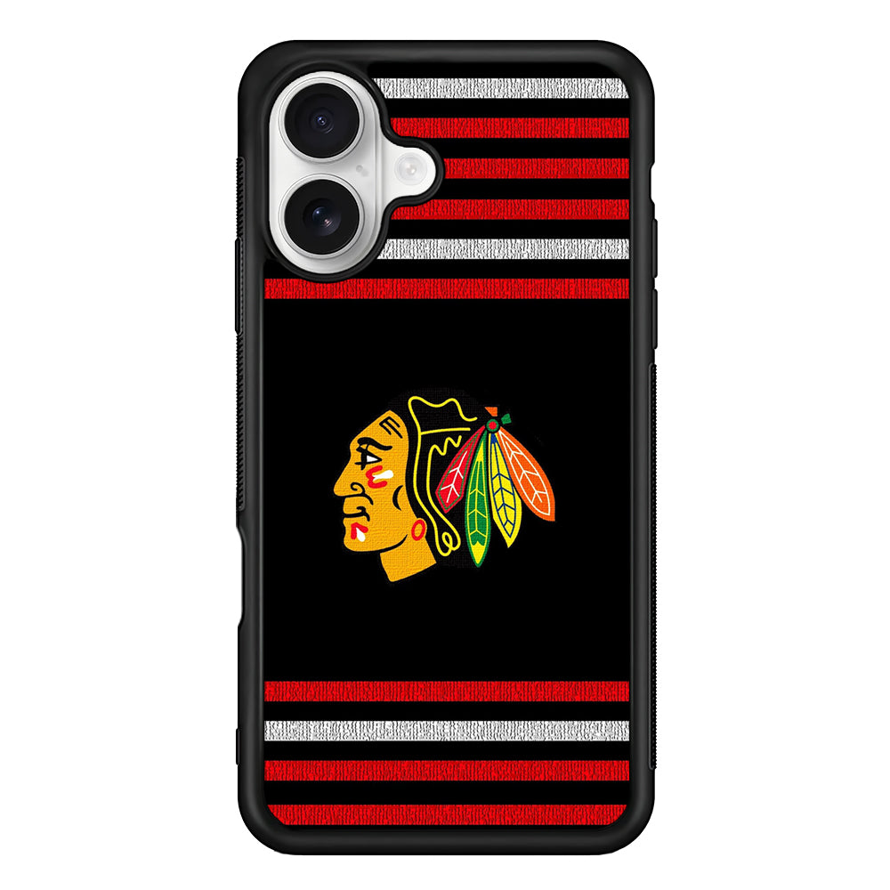 Chicago Blackhawks Logo iPhone 16 Plus Case | Durable Protective Rubber Cover
