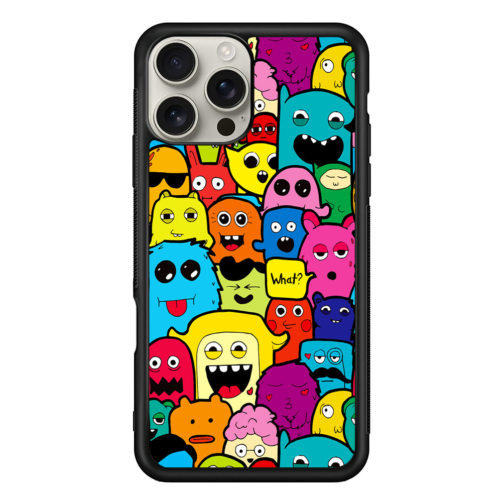 Monster Doodle Funny and Spooky iPhone 16 Pro Max Case | Stylish Protective Case for iPhone 16 Pro Max