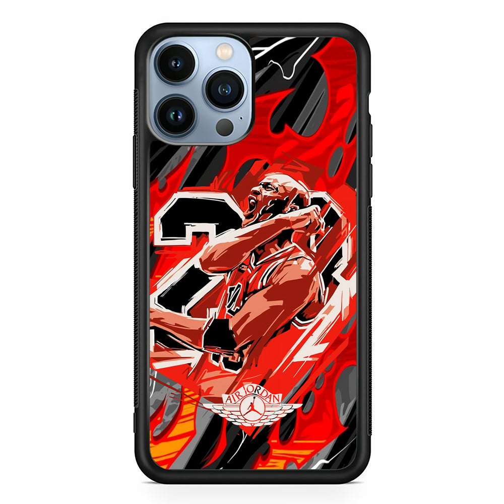 Air Jordan Flaming Spirit 2D Rubber Phone Case | Slim Protective Phone Case