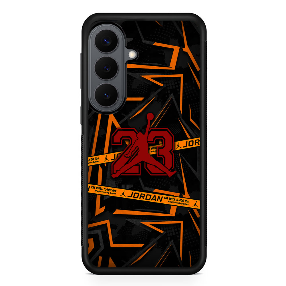 Air Jordan Orange Shapes Samsung Galaxy S26 Plus Case | Durable Samsung Galaxy S26 Plus Cover