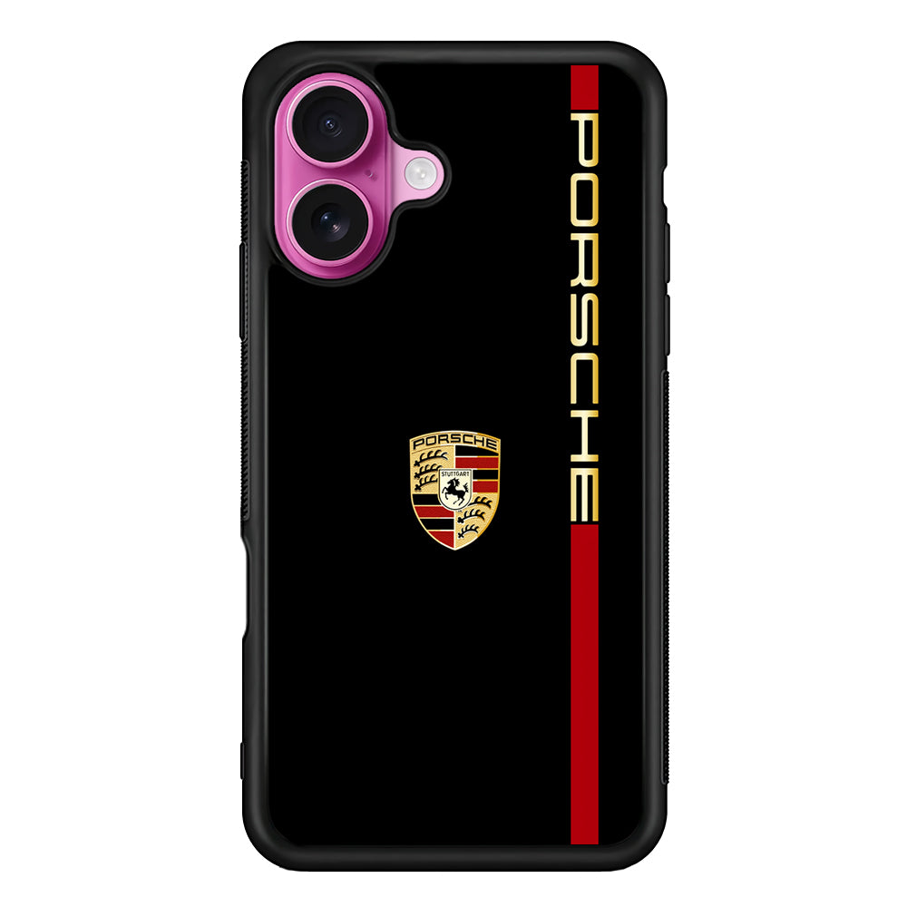 Porsche Car Logo Luxury iPhone 17 Case | Slim Rubber Case for iPhone 17