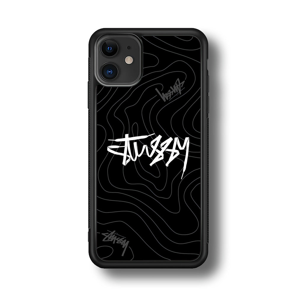 Stussy Black Vibes iPhone 11 Case | Slim Rubber Case for iPhone 11