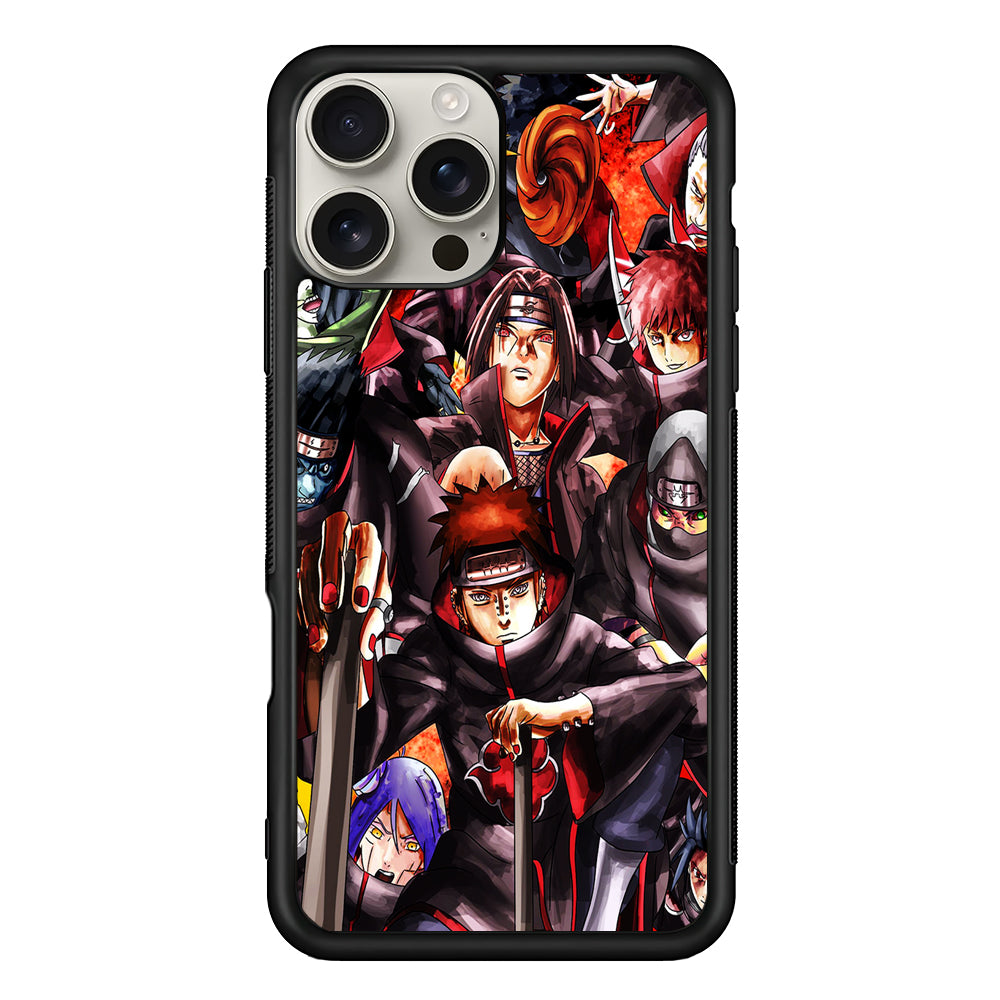 Naruto Akatsuki Full Team iPhone 16 Pro Max Case | Stylish Protective Case for iPhone 16 Pro Max