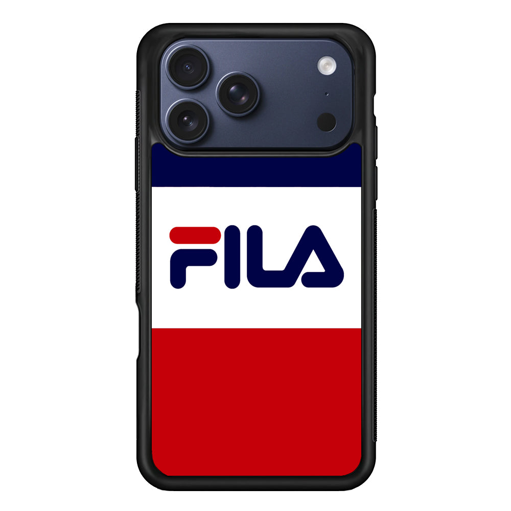 Fila Three Colors iPhone 17 Pro Max Case | Slim Rubber Case for iPhone 17 Pro Max