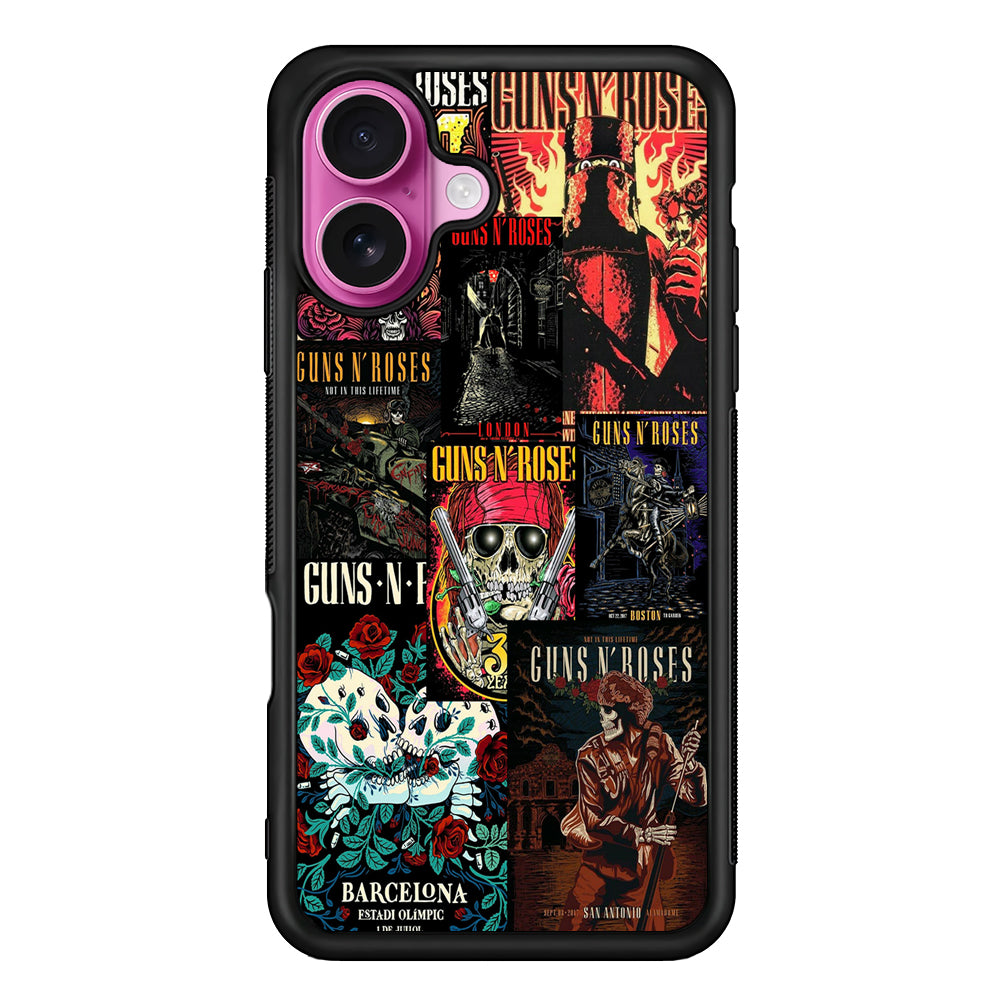 Guns N Roses Album Covers iPhone 17 Case | Slim Protective Rubber Phone Cover