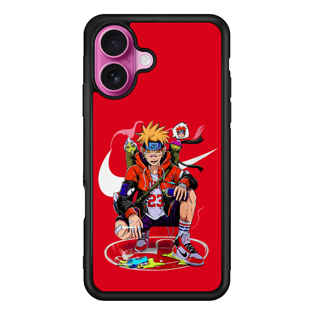 Nike Naruto Uzumaki Hypebeast iPhone 17 Case - Slim Rubber Case for iPhone 17
