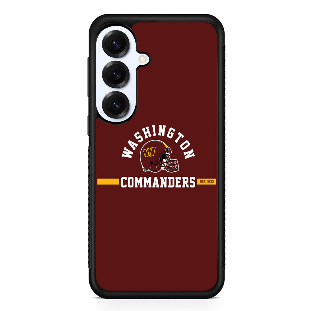 Washington Commanders Helmet Samsung Galaxy S25 Plus Case | Slim Rubber Cover for Samsung Galaxy S25 Plus