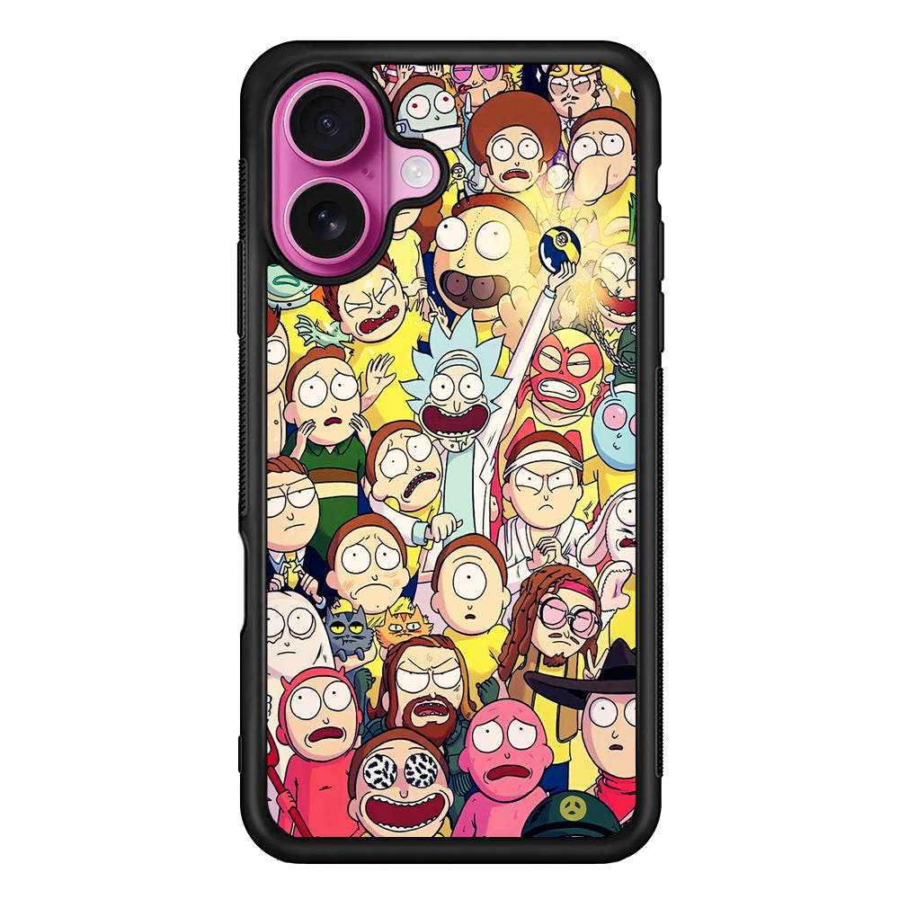 Rick and Morty Aesthetic Cartoon iPhone 17 Case | Slim Protective Rubber Phone Cover