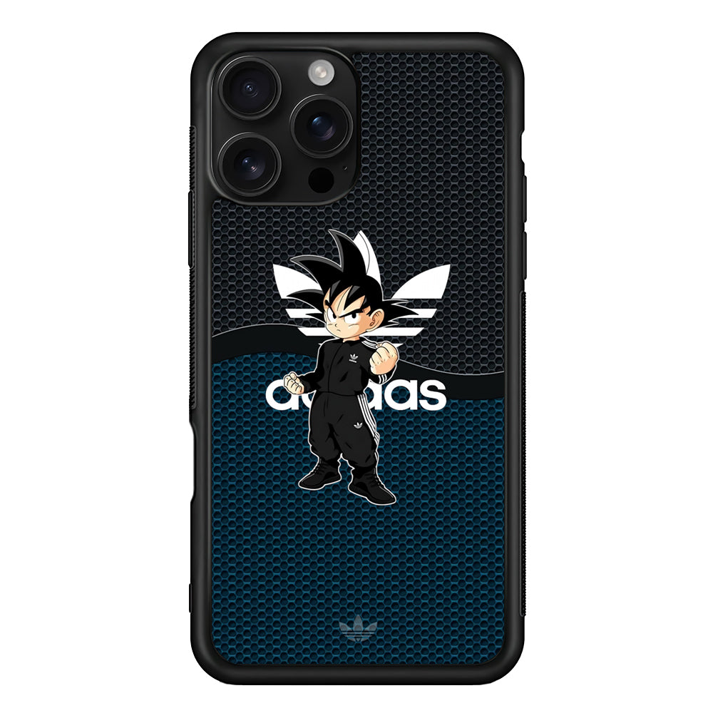 Adidas Suit with Goku Fight Mode iPhone 16 Pro Case - Stylish Protective Cover for iPhone 16 Pro