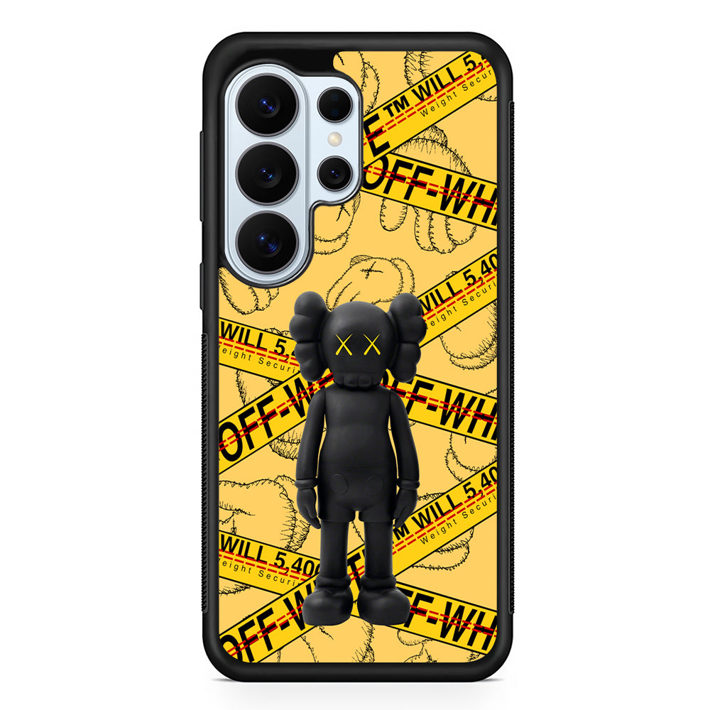 Kaws x Off White Yellow Belt Samsung Galaxy S26 Ultra Case | Slim Rubber Case for Samsung Galaxy S26 Ultra
