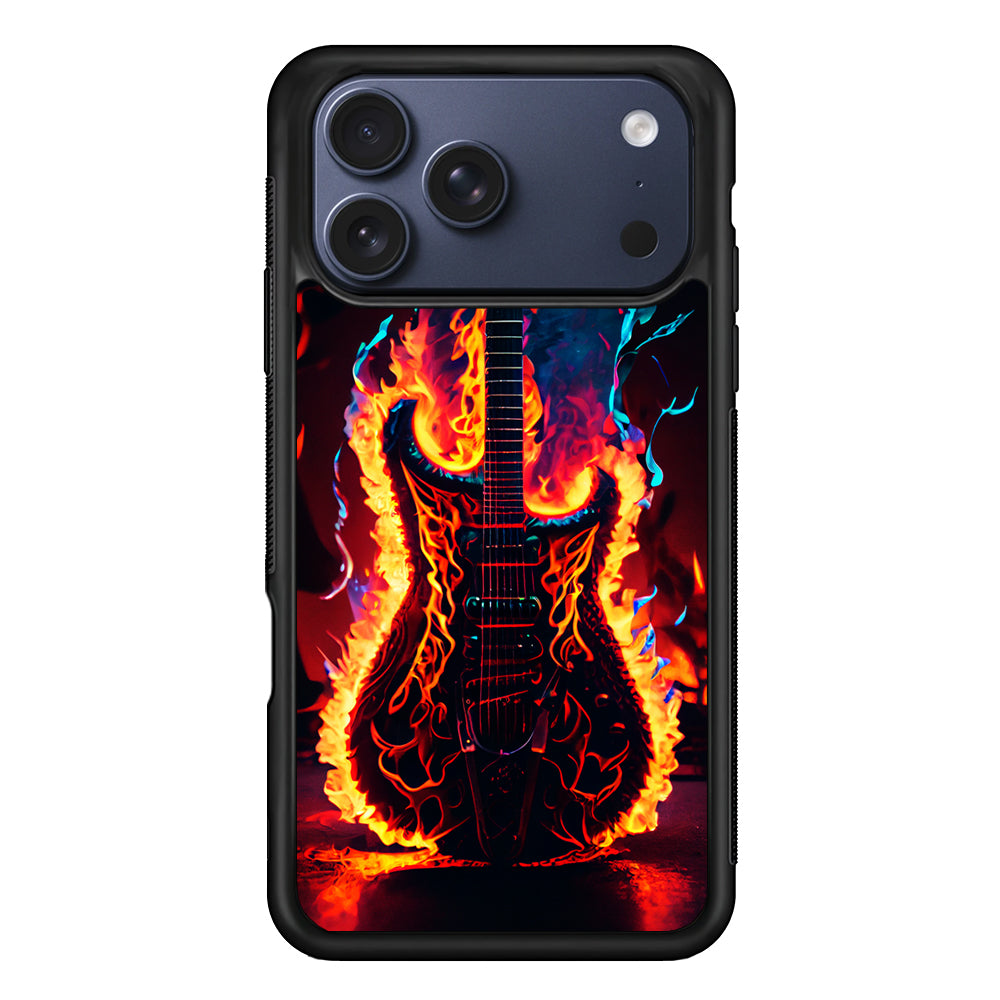 Flaming Guitar Art iPhone 17 Pro Max Case | Slim Protective Cover for iPhone 17 Pro Max