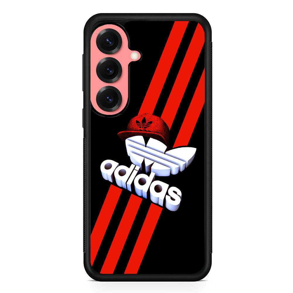 Adidas Logo Stripe Red Hat Samsung Galaxy S25 Case | Slim Protective Cover for Samsung Galaxy S25
